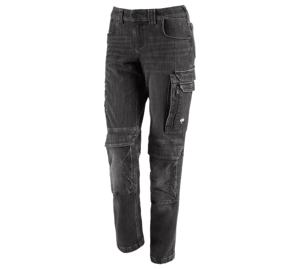 Arbejdsbukser: Cargo Worker jeans e.s.concrete, damer + blackwashed