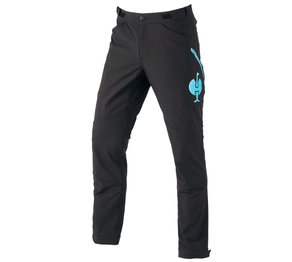 Topics: Functional trousers e.s.trail + black/lapisturquoise