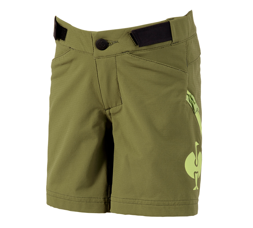Shorts: Funktionsshort e.s.trail, børn + enebærgrøn/limegrøn
