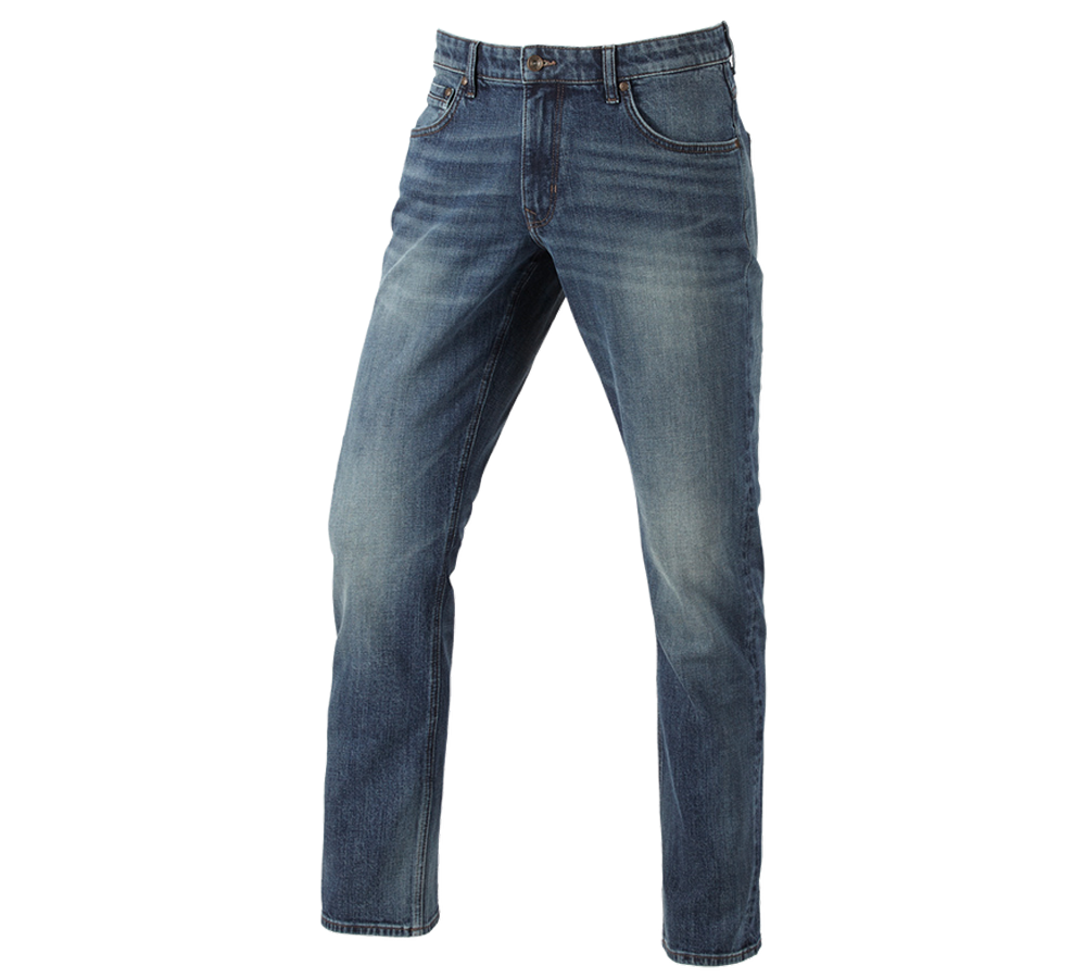 Arbejdsbukser: e.s. 5-pocket-stretch-jeans med tommestoklomme + mediumwashed