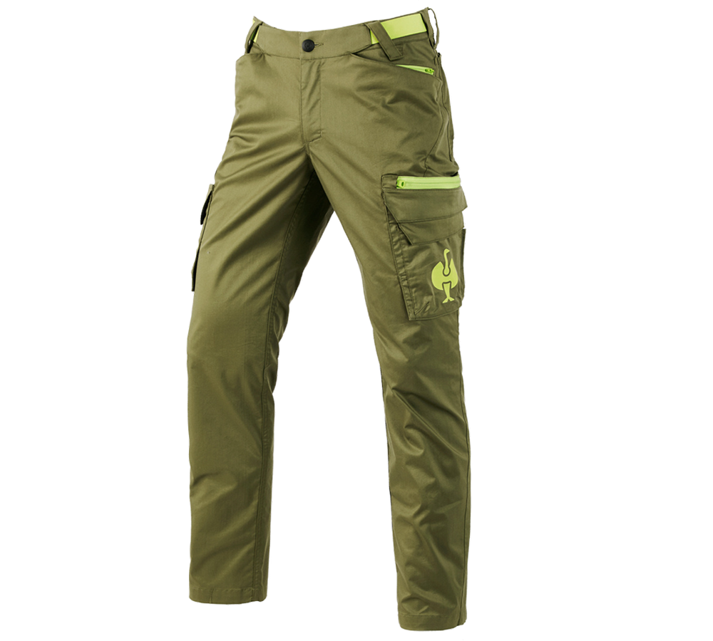 Topics: Cargo trousers e.s.trail + junipergreen/limegreen