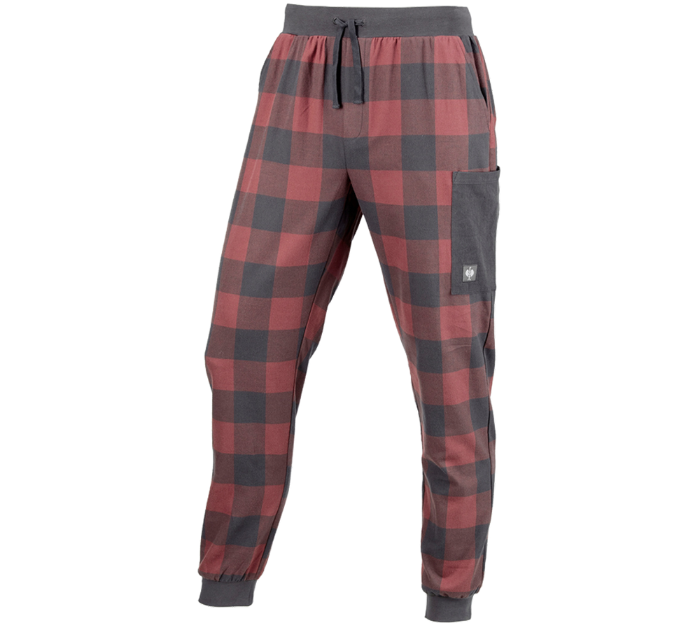 Accessories: e.s. Pyjama bukser + oxidrød/karbongrå