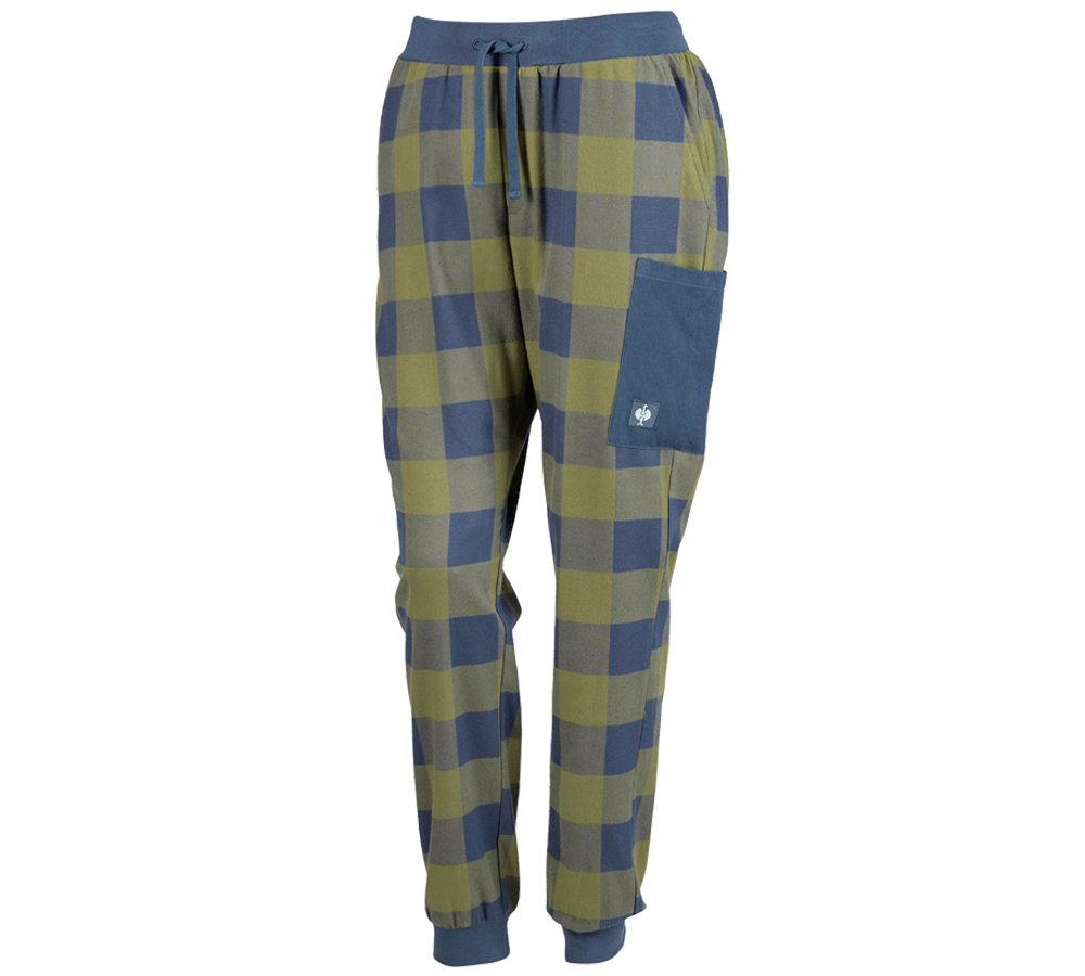 Tilbehør: e.s. Pyjama bukser, damer + bjerggrøn/oxidblå