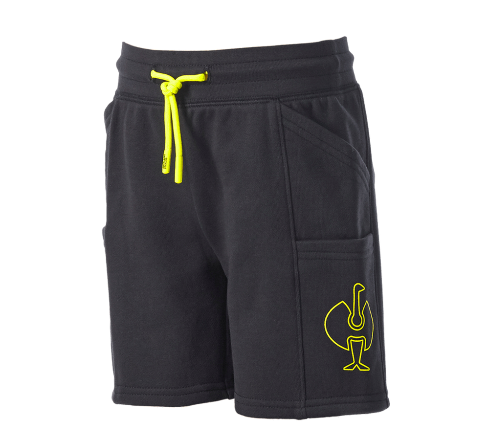 Shorts: Sweatshorts light e.s.trail, børn + sort/syregul