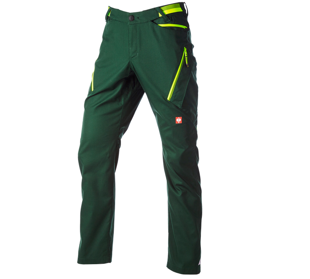 Beklædning: Multipocket-bukser e.s.ambition + grøn/advarselsgul