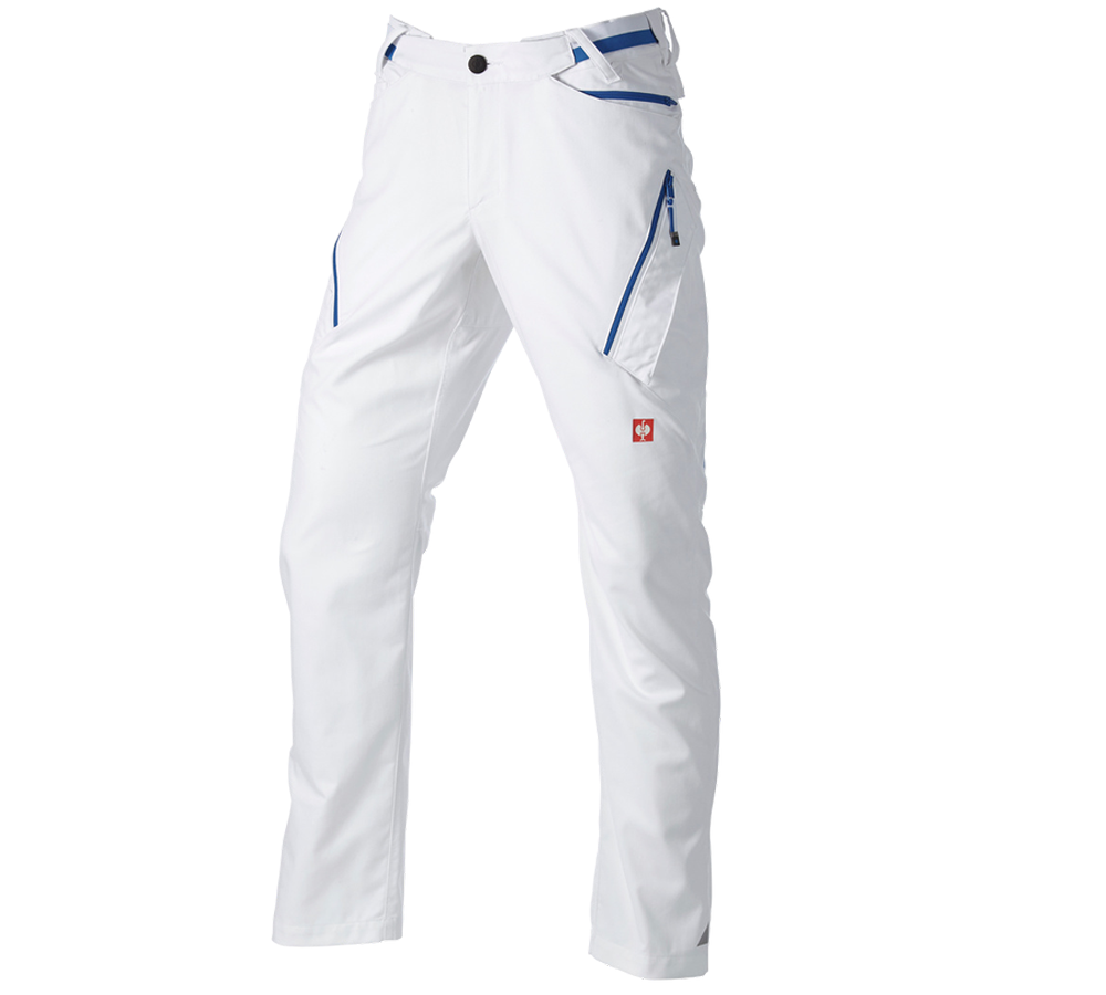 Arbejdsbukser: Multipocket-bukser e.s.ambition + hvid/ensianblå