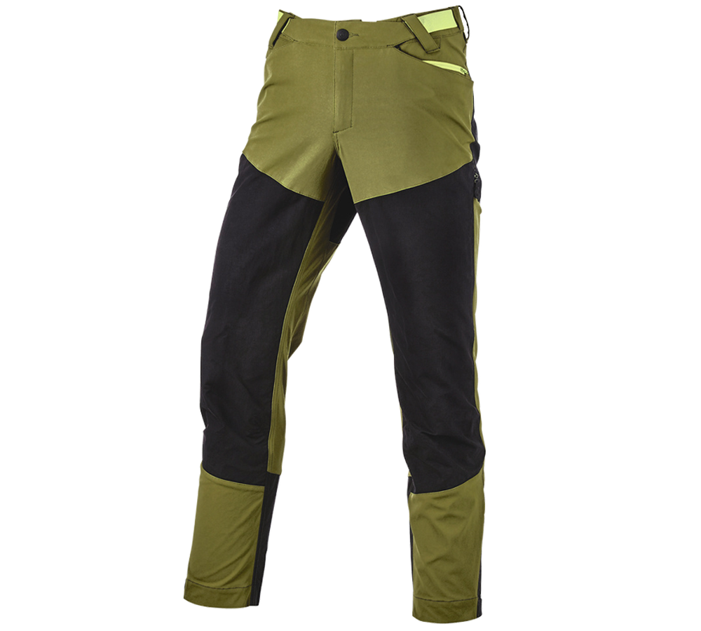 Clothing: Hybrid functional trousers e.s.trail + junipergreen/limegreen