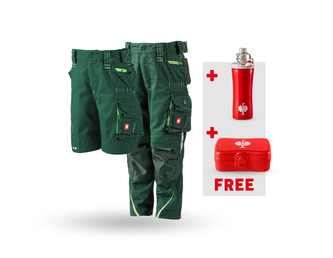 Clothing: SET:Childtrousers e.s.motion2020+Shorts+Box+Bottle + green/seagreen
