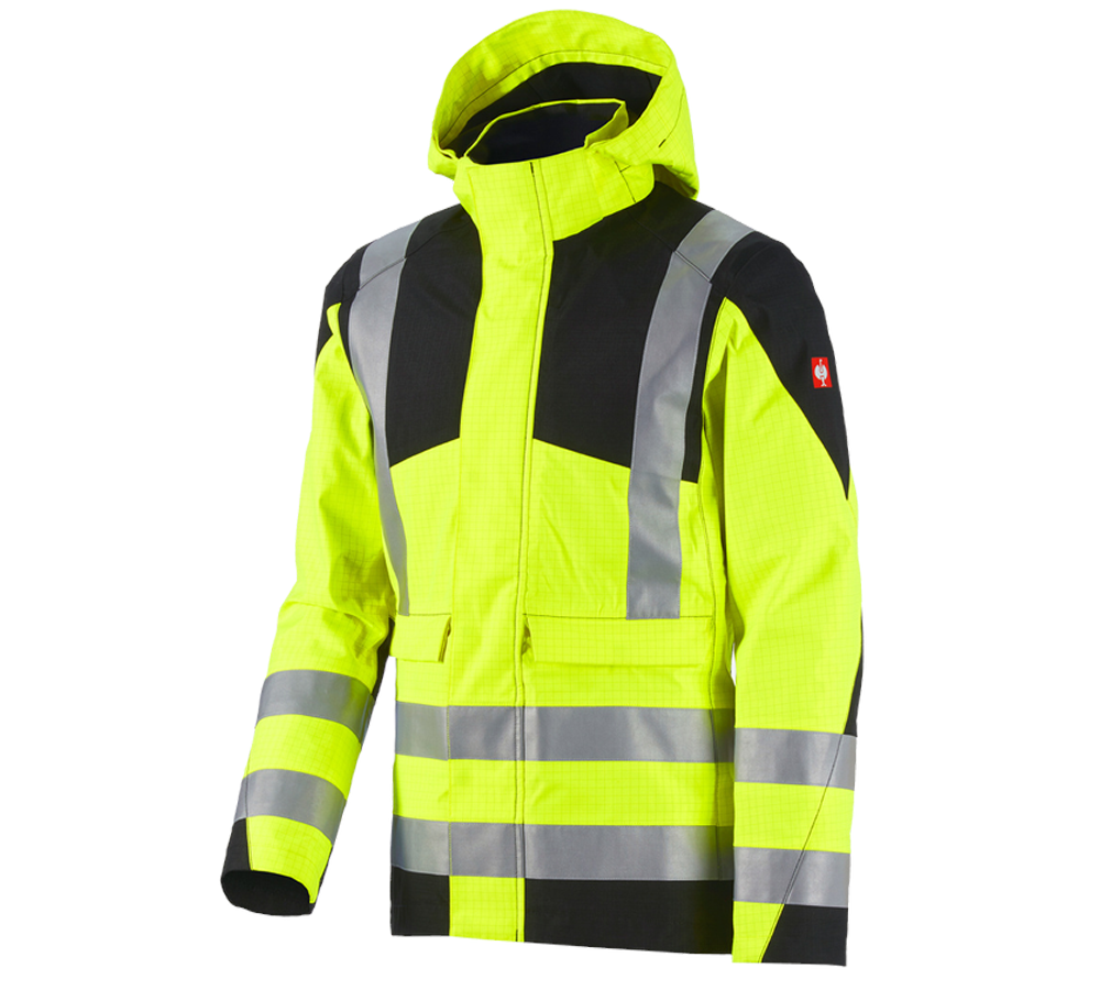 Work Jackets: e.s. Weatherproof jacket multinorm high-vis + high-vis yellow/black