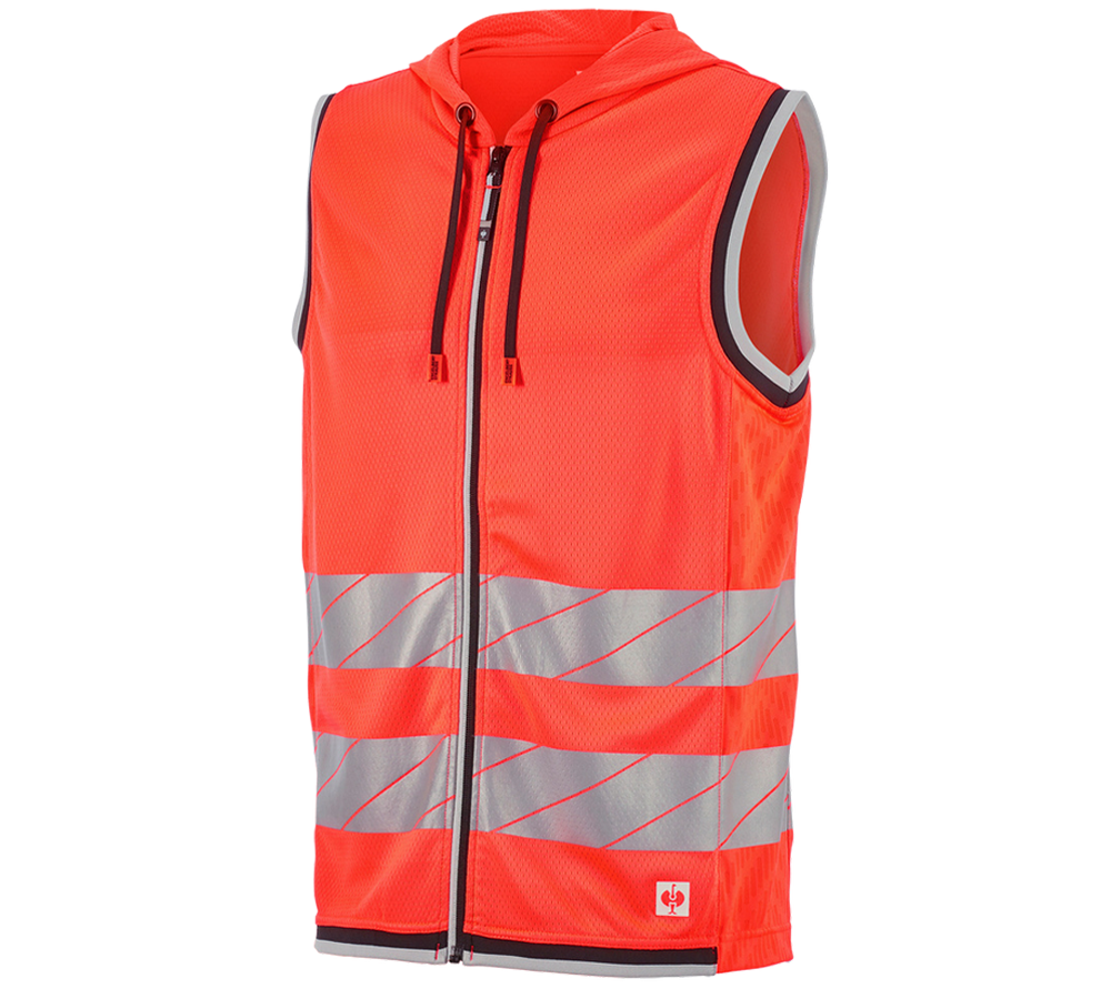 Topics: High-vis functional bodywarmer e.s.ambition + high-vis red/black