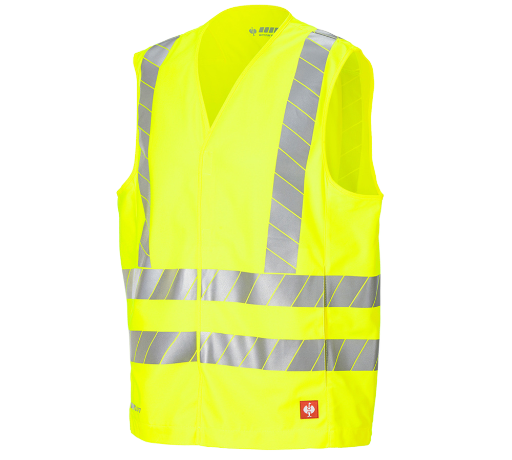 Clothing: High-vis bodywarmer e.s.motion 24/7 uni + high-vis yellow