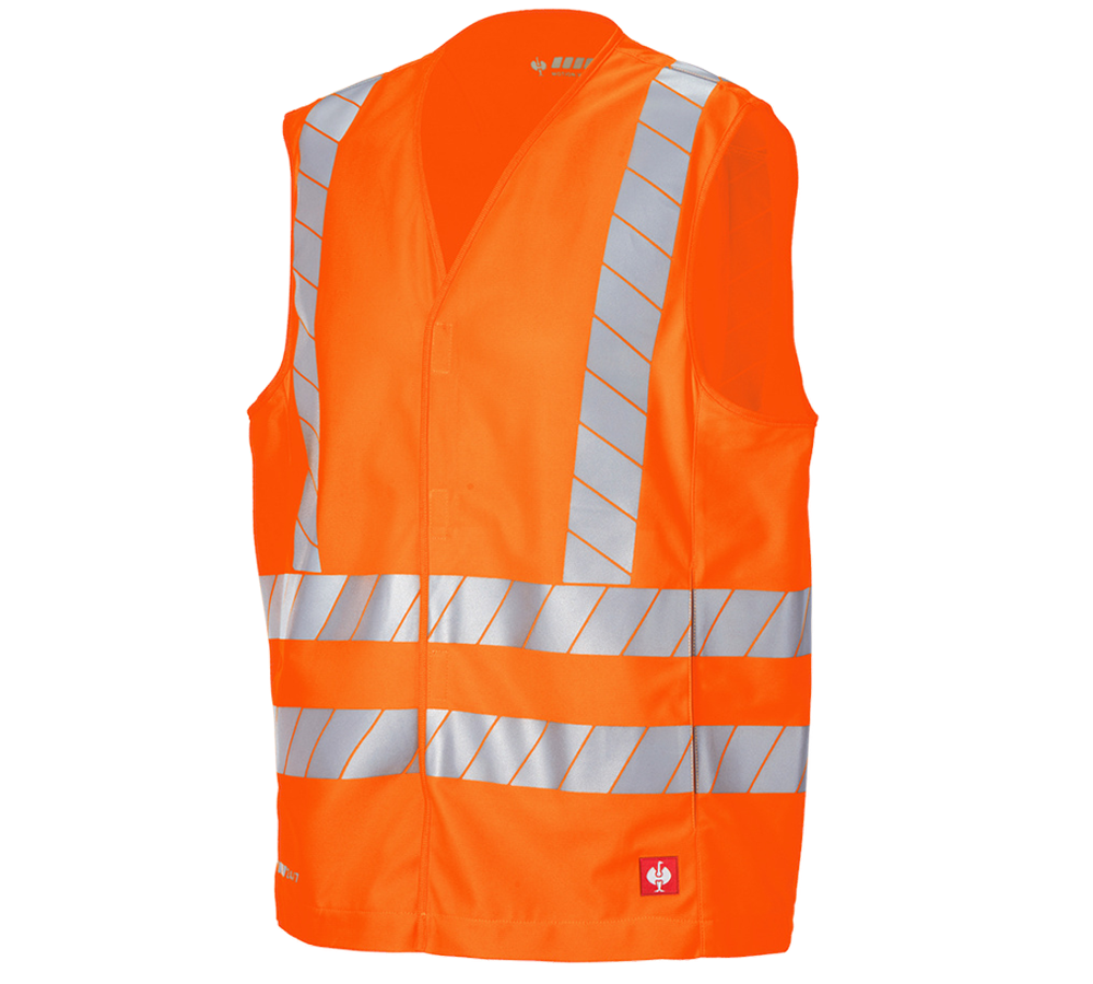 Clothing: High-vis bodywarmer e.s.motion 24/7 uni + high-vis orange