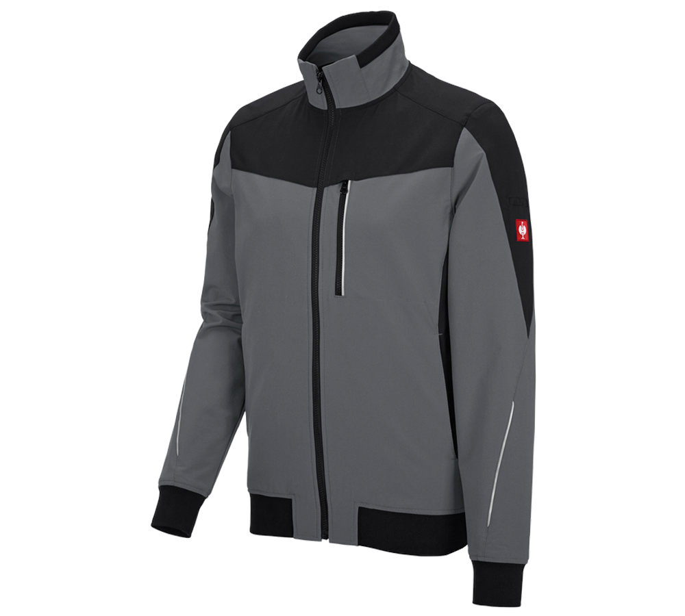 Joiners / Carpenters: Functional jacket e.s.dynashield + cement/black