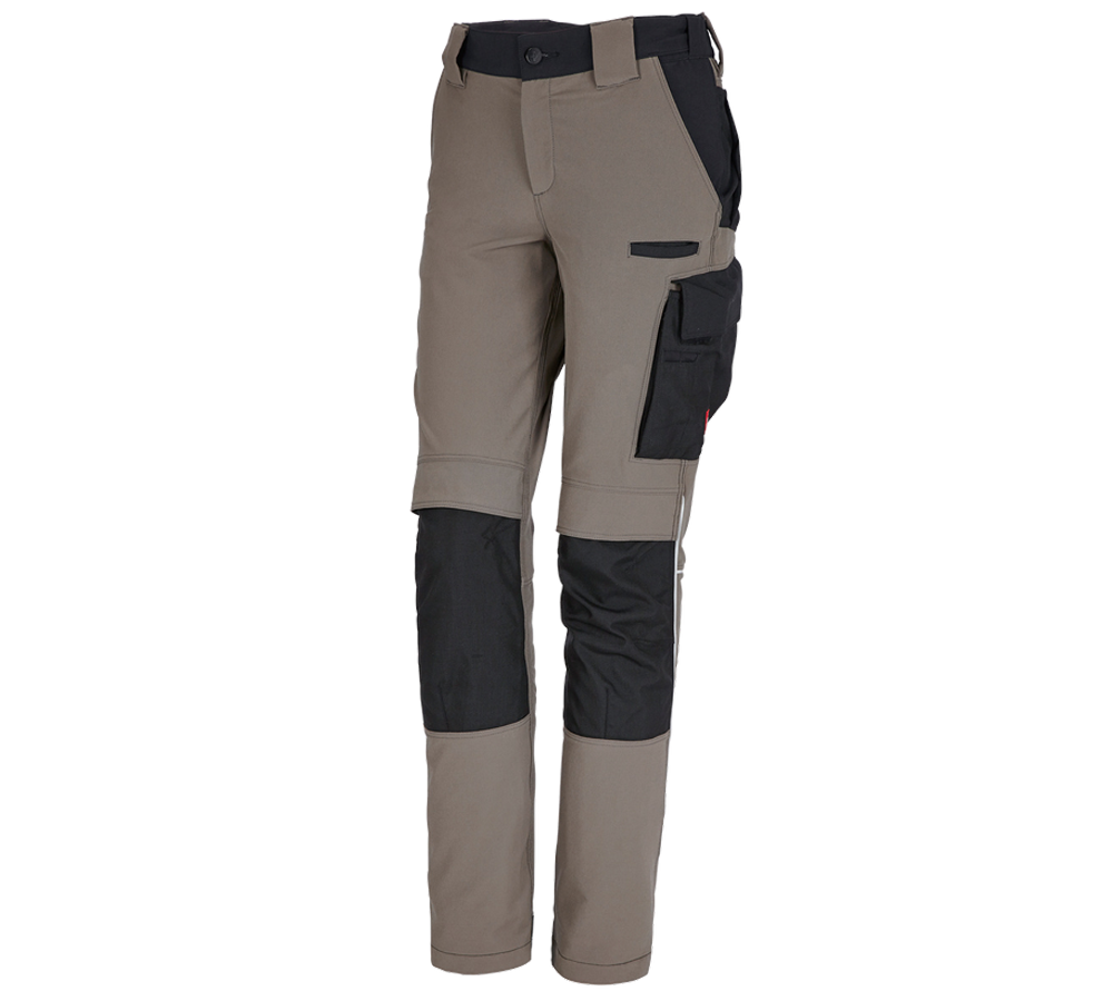 Work Trousers: Functional trousers e.s.dynashield, ladies' + stone/black