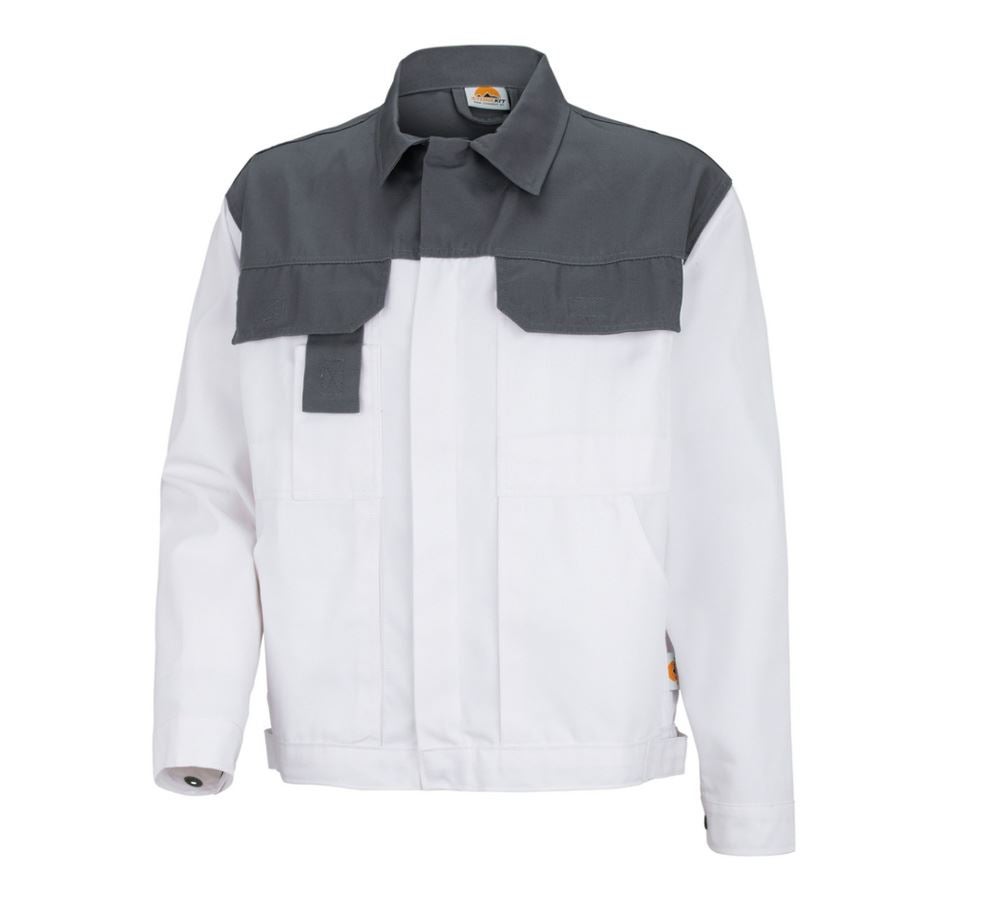 Work Jackets: STONEKIT Work jacket Odense + white/grey