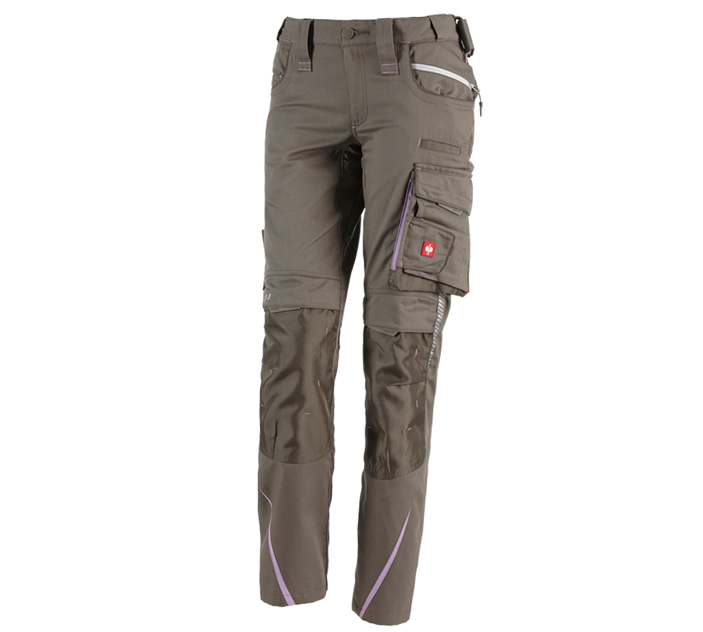Gardening / Forestry / Farming: Ladies' trousers e.s.motion 2020 + stone/lavender