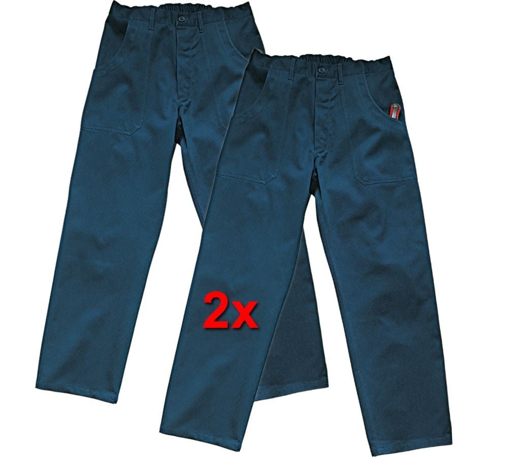 Arbejdsbukser: Bukser Basic, pakke med 2 stk. + mørkeblå