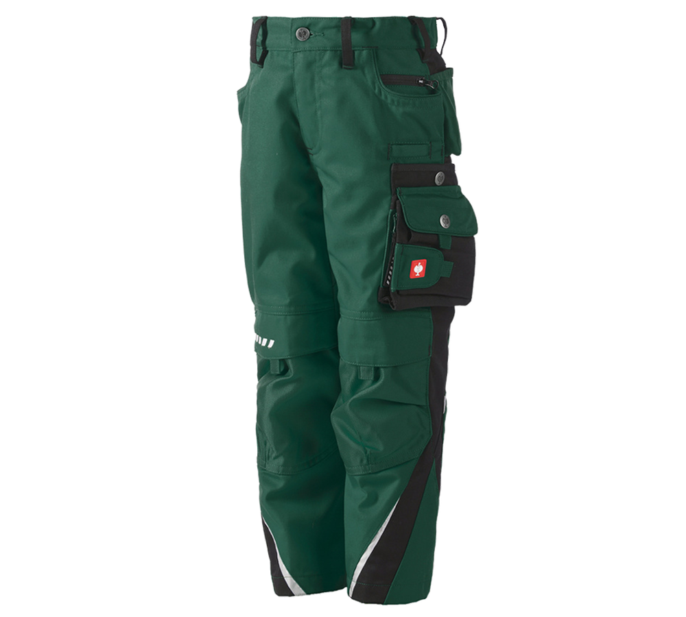 Cold: Children's trousers e.s.motion Winter + green/black
