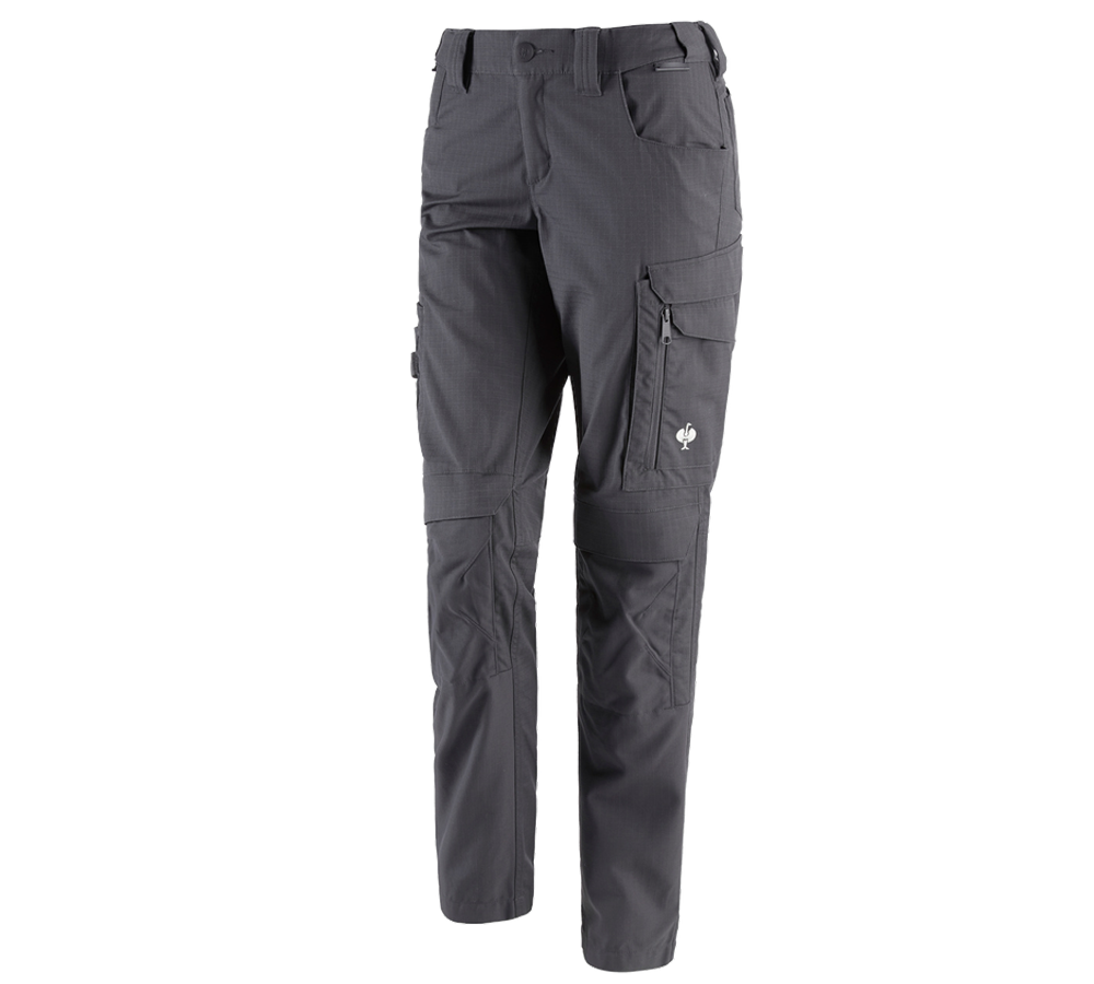 Work Trousers: Trousers e.s.concrete solid, ladies' + anthracite