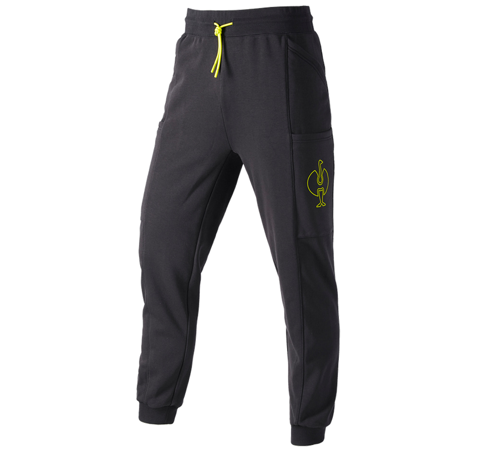 Beklædning: Sweatpants e.s.trail + sort/syregul