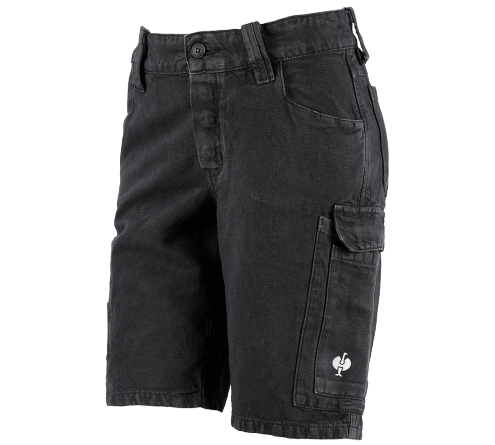 Work Trousers: Shorts e.s.botanica, ladies' + natureblack