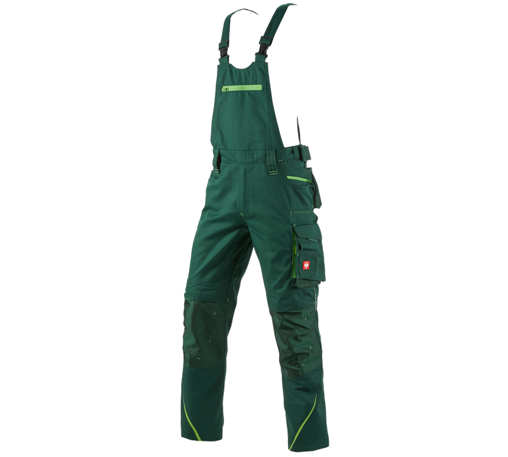 Work Trousers: Bib & brace e.s.motion 2020 + green/seagreen