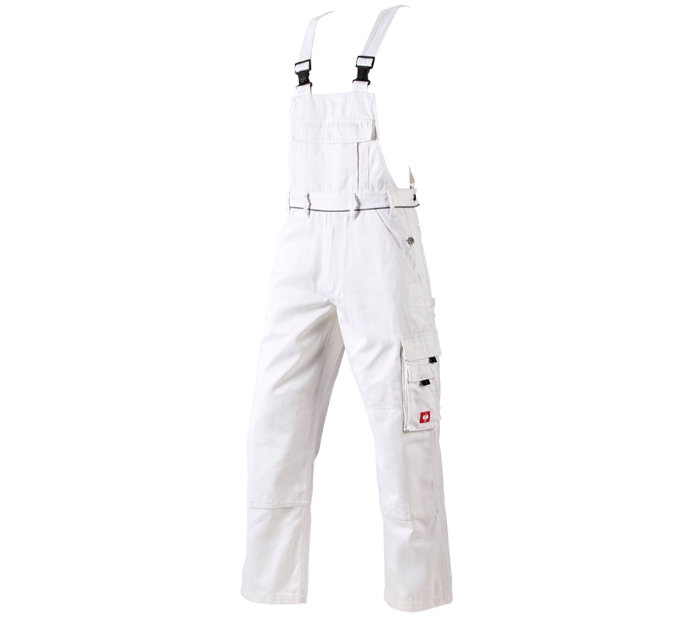 Work Trousers: Bib & brace e.s.classic  + white