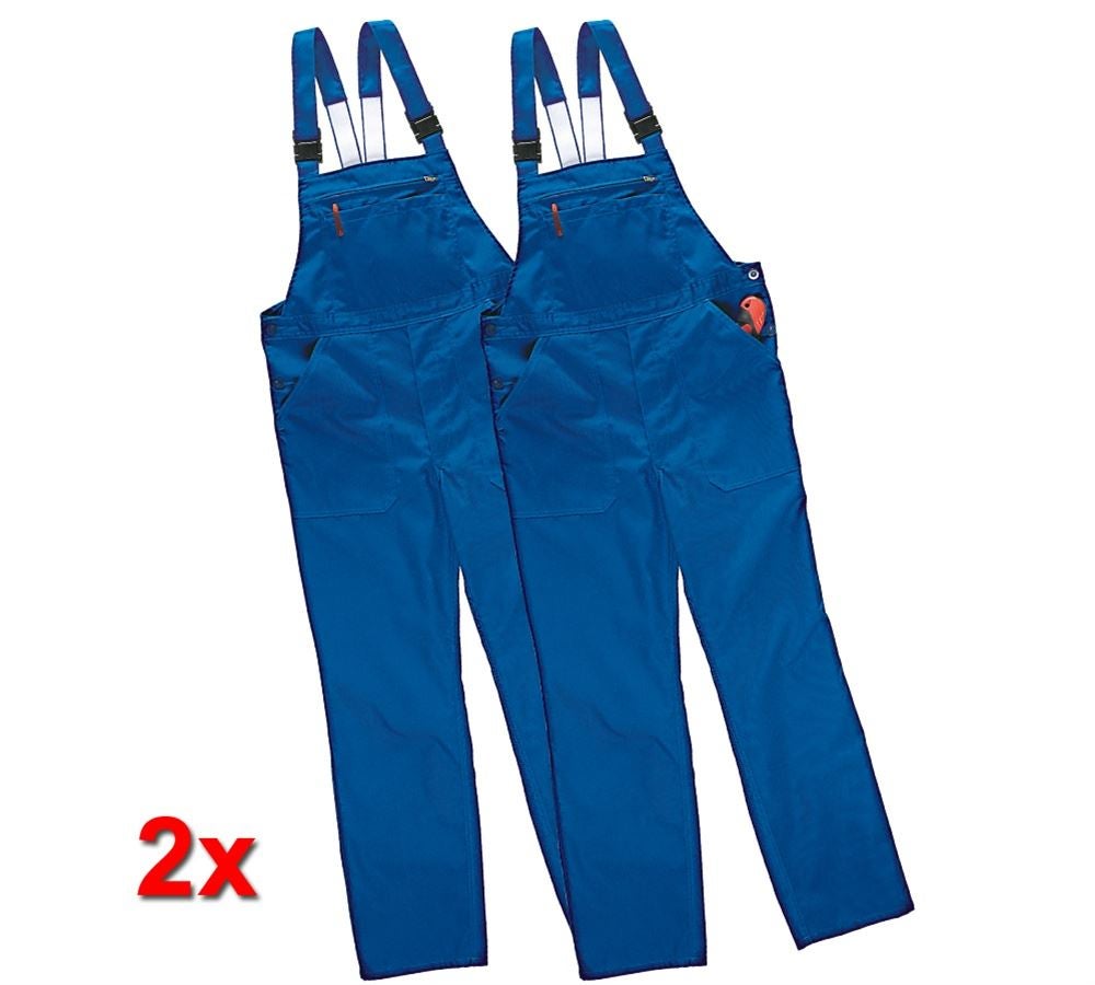 Work Trousers: Bib and Brace Economy, pack of 2 + royal