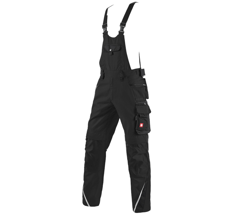Work Trousers: Bib & brace e.s.motion + black