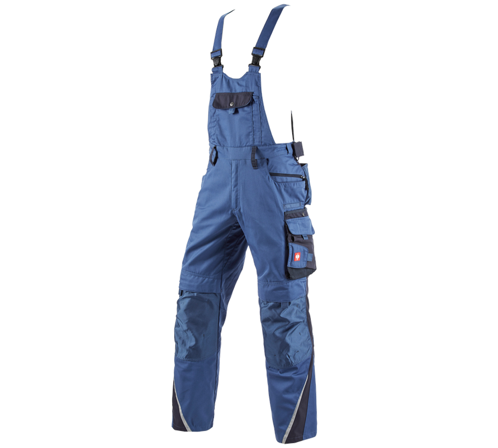Work Trousers: Bib & brace e.s.motion + cobalt/pacific