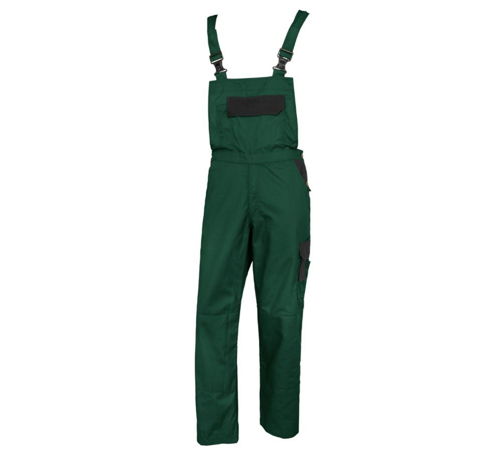 Work Trousers: STONEKIT Bib & Brace Odense + green/black