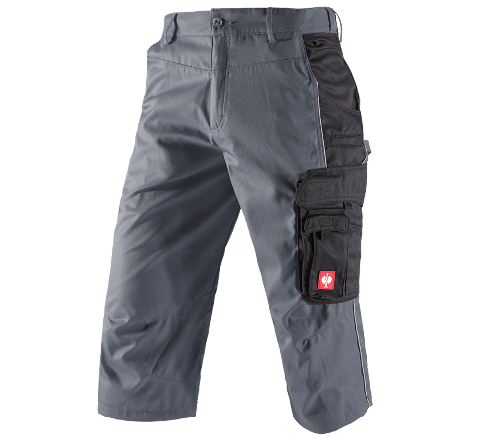 Work Trousers: e.s.active 3/4 length trousers + grey/black