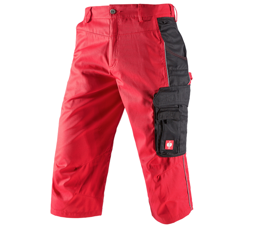 Joiners / Carpenters: e.s.active 3/4 length trousers + red/black