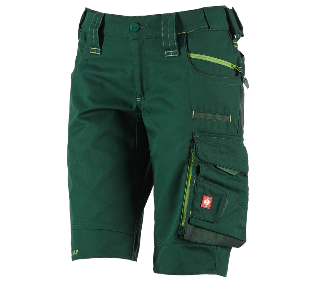 Work Trousers: Shorts e.s.motion 2020, ladies' + green/sea green