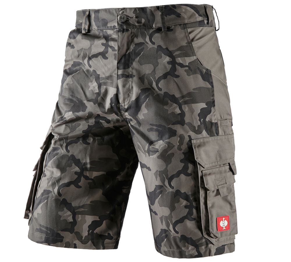 Arbejdsbukser: Shorts e.s.camouflage + camouflage stengrå