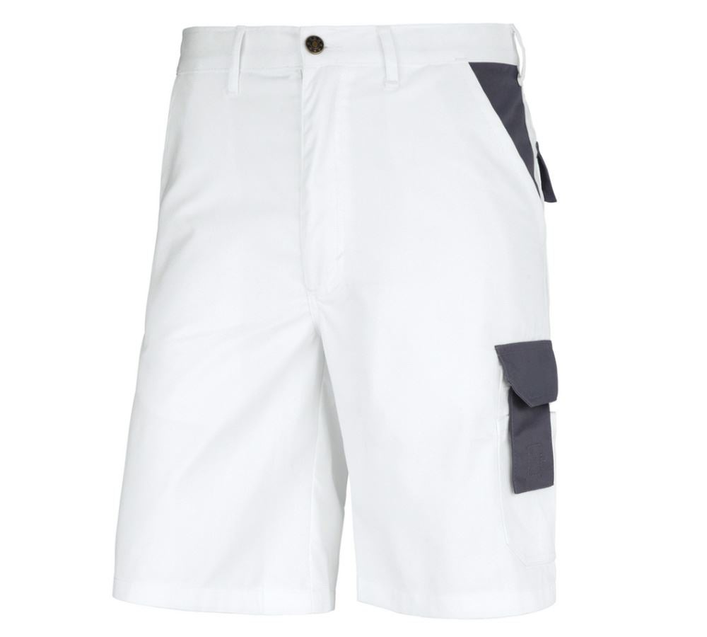 Work Trousers: STONEKIT Short Odense + white/grey