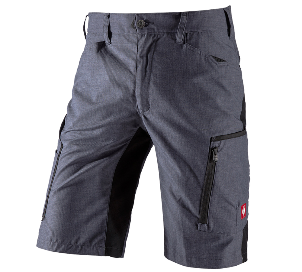 Work Trousers: Shorts e.s.vision, men's + pacific melange/black