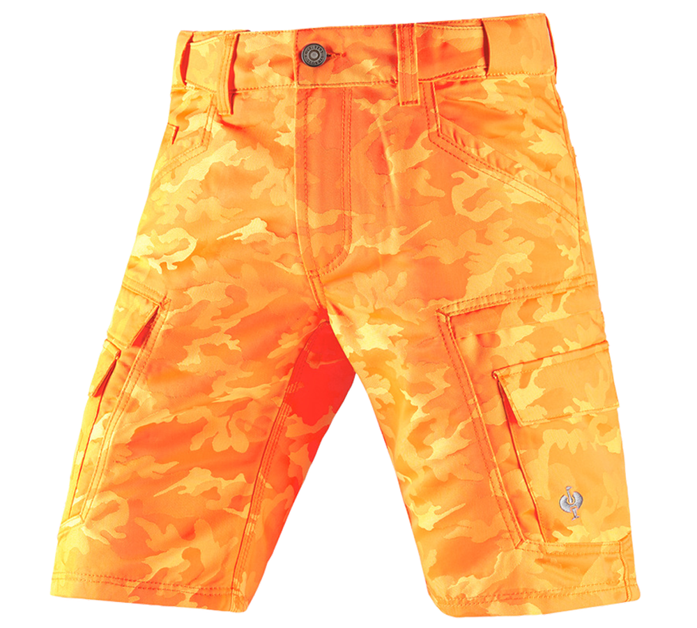 Arbejdsbukser: e.s. shorts color camo + camouflage orange
