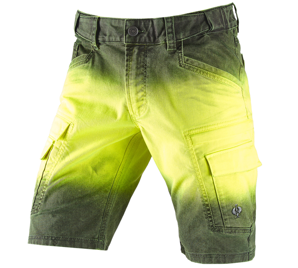 Arbejdsbukser: e.s. shorts color sprayer + advarselsgul/sort