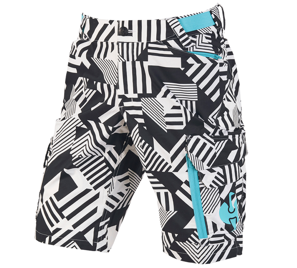 Topics: Shorts e.s.trail + black/white/lapisturquoise