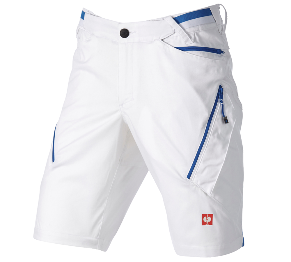 Arbejdsbukser: Multipocket- shorts e.s.ambition + hvid/ensianblå