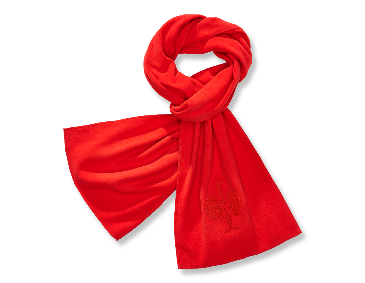 Cold: e.s. FIBERTWIN® microfleece scarf + fiery red