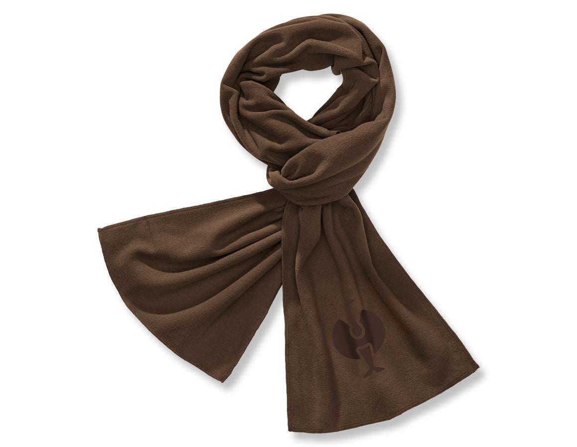 Cold: e.s. FIBERTWIN® microfleece scarf + chestnut
