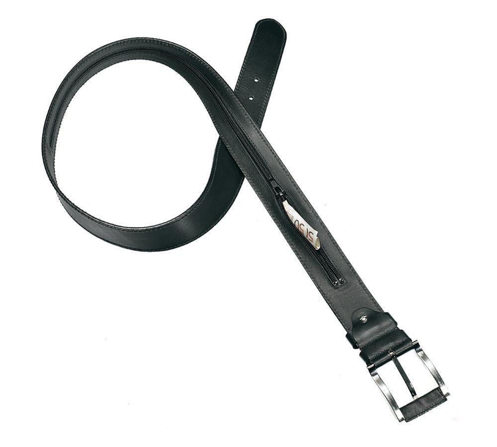 Accessories: Leather belt Jackson + black