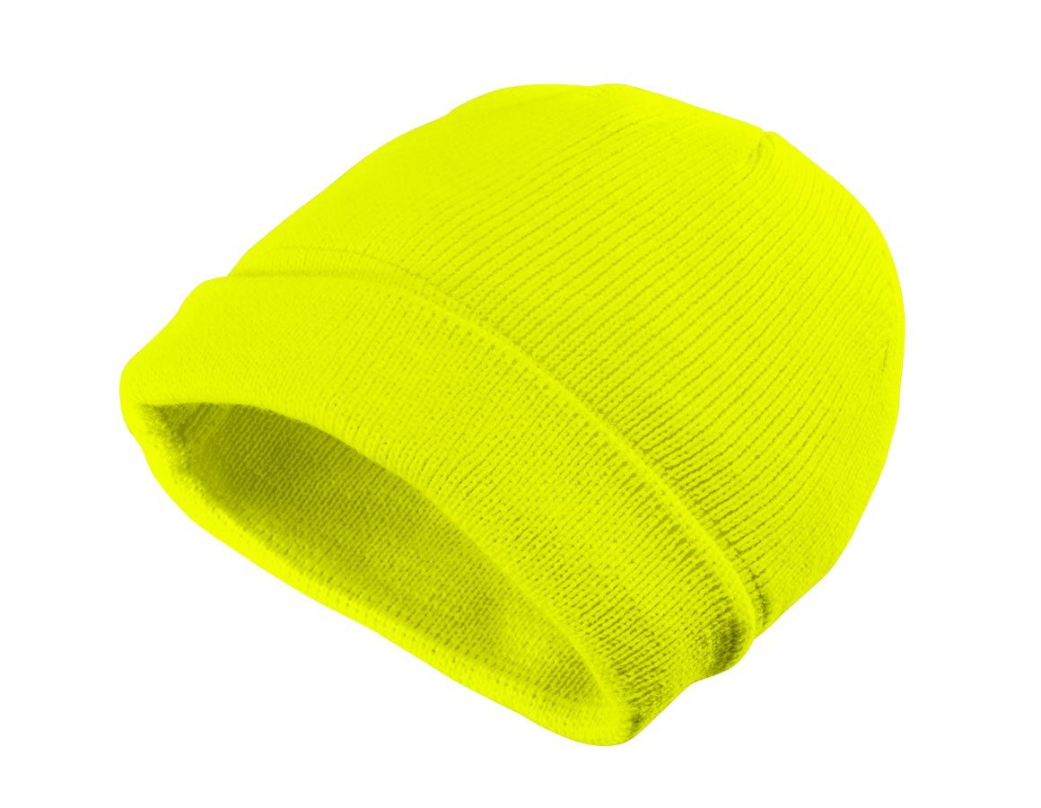 Cold: Winter knitted cap Neon + yellow
