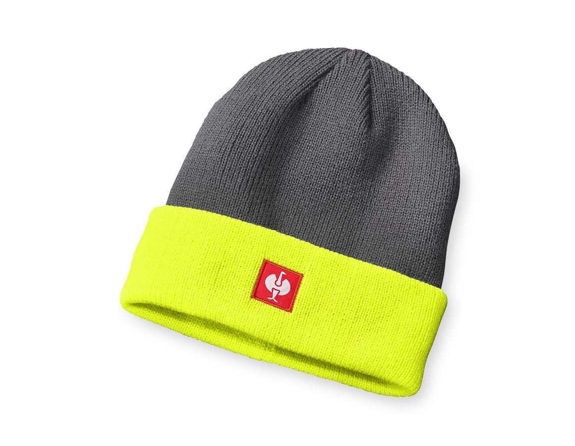 Clothing: Knitted cap e.s.motion 24/7 + anthracite/high-vis yellow