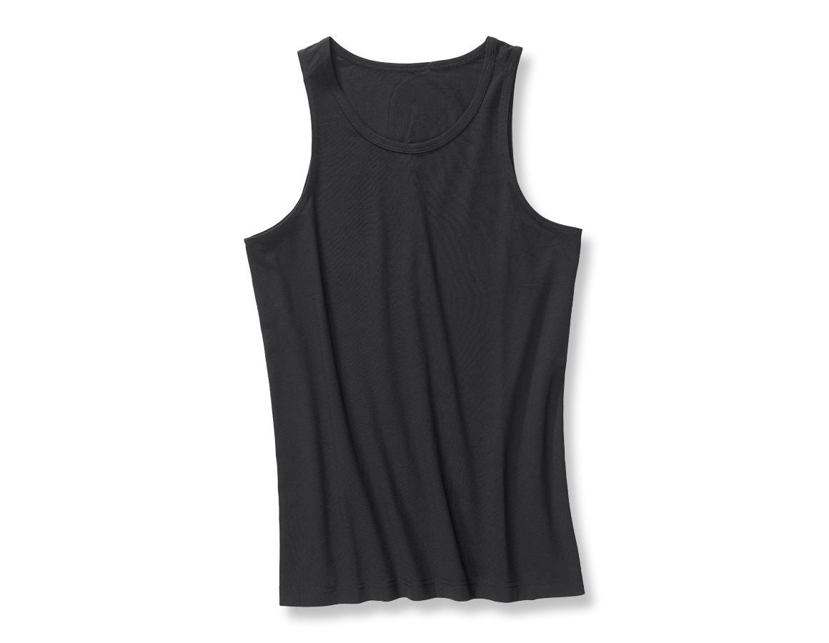 Undertøj | Termotøj: e.s. cotton stretch Tank-shirt + sort