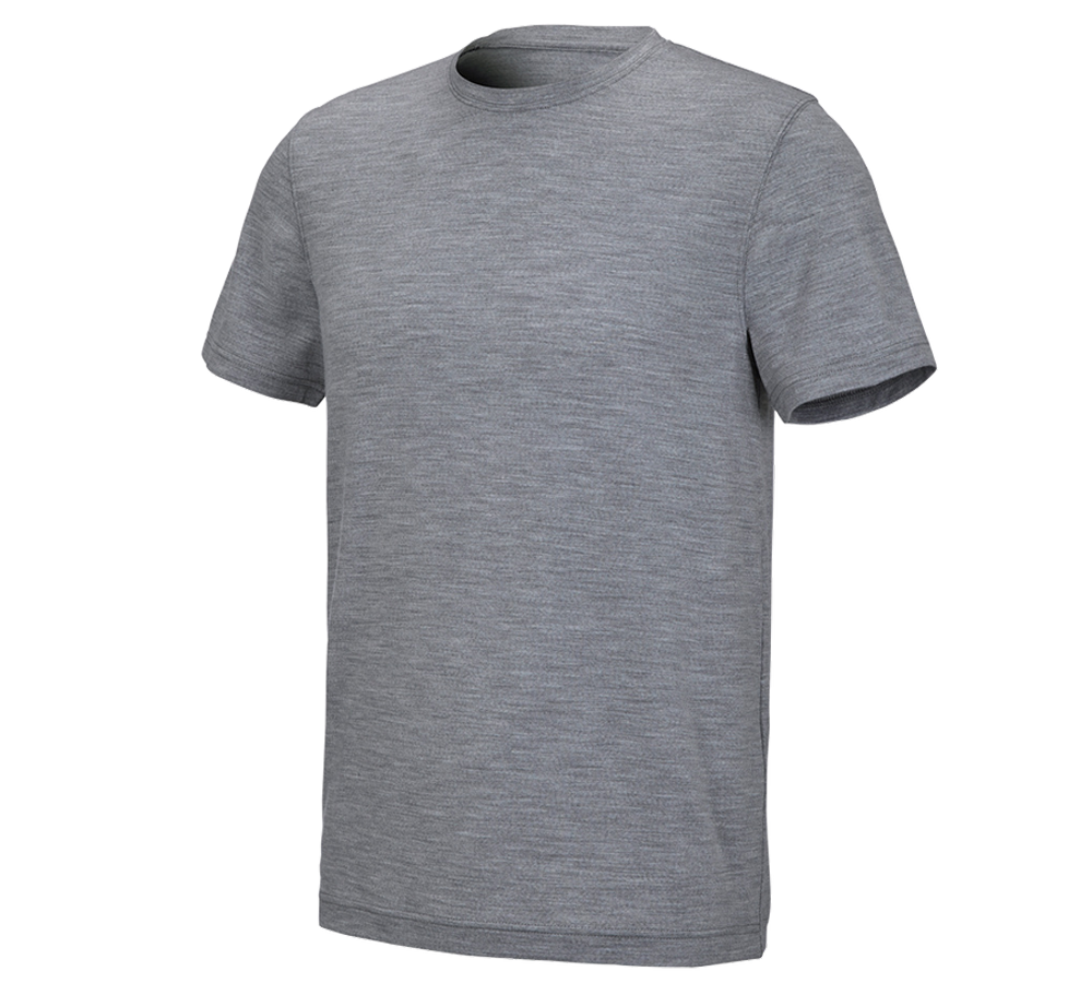 T-Shirts, Pullover & Skjorter: e.s. T-shirt Merino light + gråmeleret