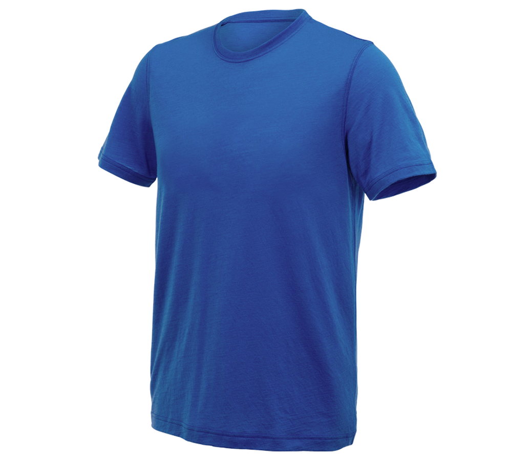 T-Shirts, Pullover & Skjorter: e.s. T-shirt Merino light + ensianblå