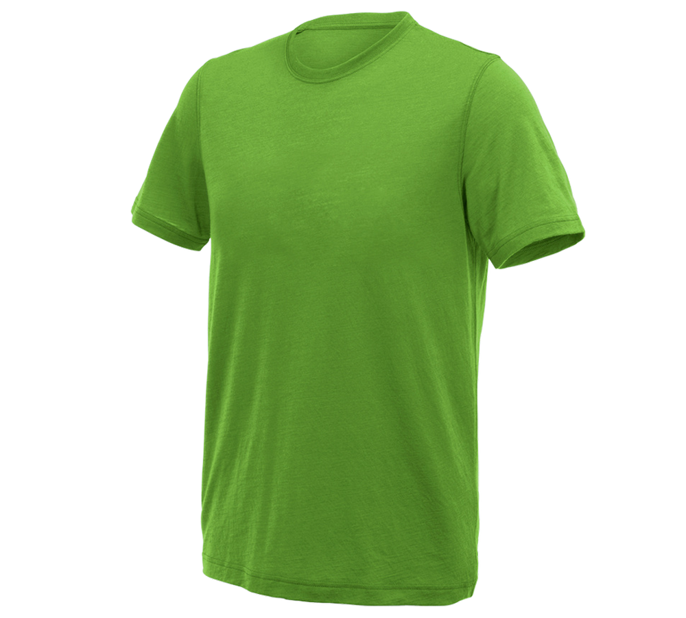 T-Shirts, Pullover & Skjorter: e.s. T-shirt Merino light + havgrøn